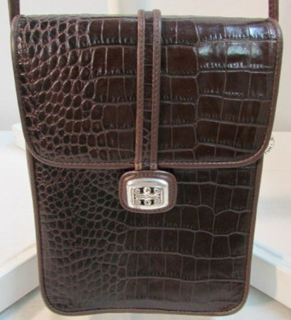 Brighton Brown Leather Flap Crossbody