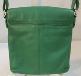 DKNY Green Pebble Leather Crossbody