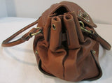 Cromia Made in Italy Brown Leather Shoulder Bag