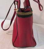 Antonio Melani Red Leather Shoulder Bag
