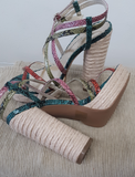 Lulu Townsend Yanka Bright Multi-Color Wedge
