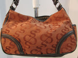 Sophia Caperelli Rust-Brown Canvas Shoulder Bag