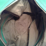 Luna Moon Nora Light Green-Black Vinyl Tote New