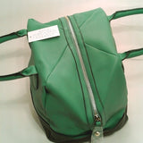 Luna Moon Nora Light Green-Black Vinyl Tote New