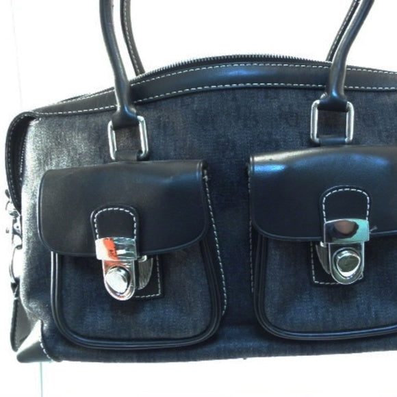 Dooney & Bourke Black Canvas Signature Satchel