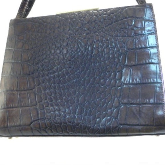 Sharif Burgundy Reptile Leather Kelly Bag