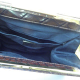 Sharif Burgundy Reptile Leather Kelly Bag