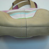 Coach Stripe Fabric Hampton Satchel Bag