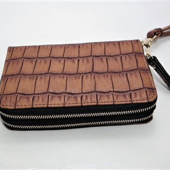 Neiman Marcus Brown Wallet Wristlet - NWOT