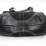 Coach Signature Black Shoulder Bag w/Front Pockets