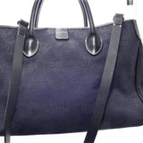 Dooney & Bourke Sig. Black Canvas Large Satchel