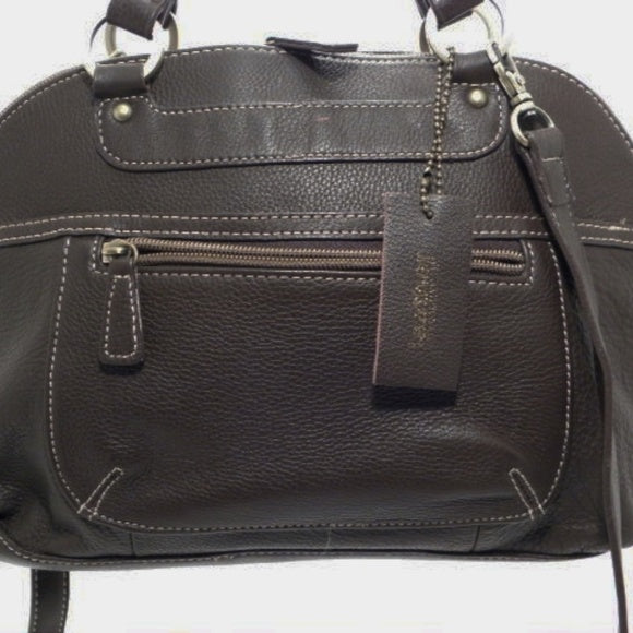 Croft & Barrows Brown Pebble Leather Satchel