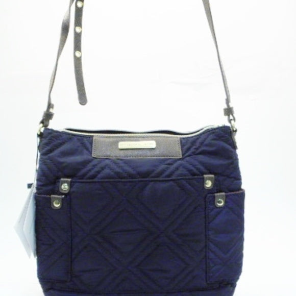 Adrienne Vittadini Navy Blue Quilted Crossbody Bag