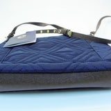 Adrienne Vittadini Navy Blue Quilted Crossbody Bag