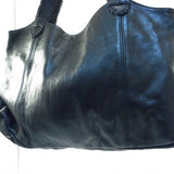 Chi Carlos Falchi Metallic Snakeskin Black Tote