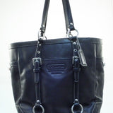 Coach Black Gallery Tote with Silver Hardware
