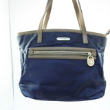 Michael Kors Kempton Navy Blue-Brown Shoulder Bag