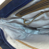 Michael Kors Kempton Navy Blue-Brown Shoulder Bag