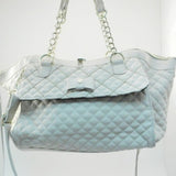 Betsey Johnson Diamond Quilted Large Cream Satchel
