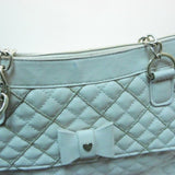 Betsey Johnson Diamond Quilted Large Cream Satchel