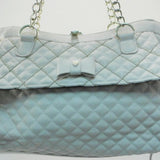 Betsey Johnson Diamond Quilted Large Cream Satchel