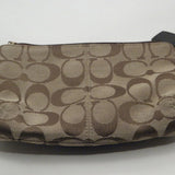Coach Brown Signature Canvas Wristlet