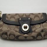 Coach Brown Signature Canvas Wristlet
