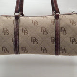 Dooney & Bourke Tan/Brown Signature Barrel Bag