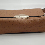 Michael Kors Ostrich Carmel Leather Crossbody Bag