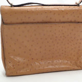 Michael Kors Ostrich Carmel Leather Crossbody Bag