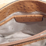Michael Kors Ostrich Carmel Leather Crossbody Bag