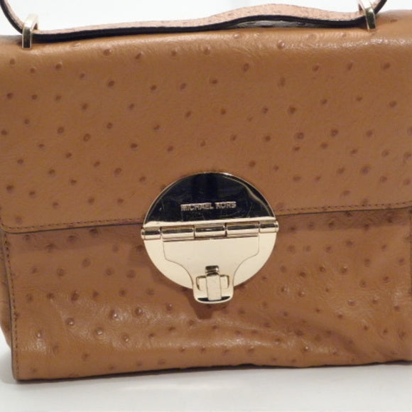 Michael Kors Ostrich Carmel Leather Crossbody Bag