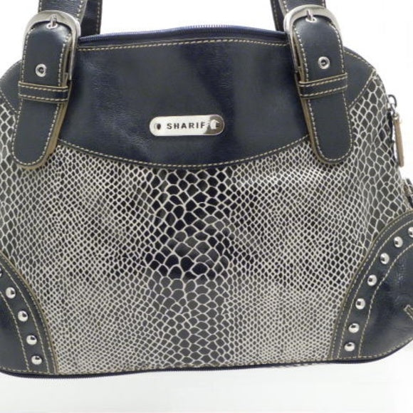 Sharif Studio Snakeskin Embossed Shoulder Bag