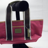 Coach Pink Nylon Mini Hand Bag with Leather Trim