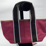 Coach Pink Nylon Mini Hand Bag with Leather Trim