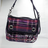 Coach Poppy Canvas Multicolor Plaid Crossbody Bag