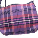 Coach Poppy Canvas Multicolor Plaid Crossbody Bag