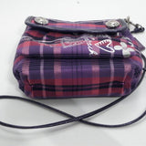 Coach Poppy Canvas Multicolor Plaid Crossbody Bag