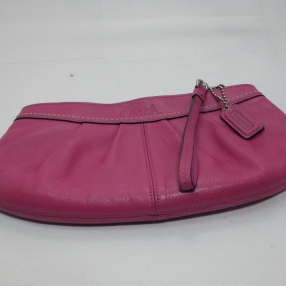Coach Hot Pink Leather Over-sized Clutch 10