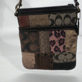 Coach Brown Multi-color Patchwork Crossbody Bag