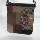 Coach Brown Multi-color Patchwork Crossbody Bag