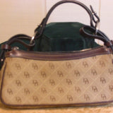 Dooney & Bourke Tan and Brown Signature Shoulder Bag