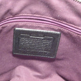 Coach Metallic Gray Leather Zoe Hobo Bag