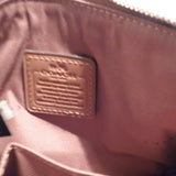 Coach Khaki/Brown Saddle Leather Wristlet