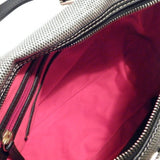 Dooney & Bourke Black and Grey Coated Canvas Satchel