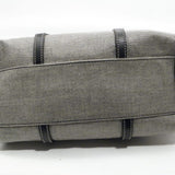 Dooney & Bourke Black and Grey Coated Canvas Satchel