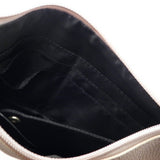 Adrienne Vittadini Beige Pebble Leather Wristlet