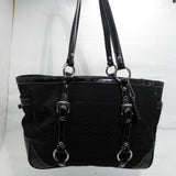 Coach Black Signature Canvas Tote