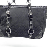 Coach Black Signature Canvas Tote