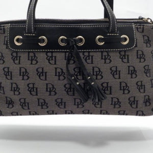 Dooney and Bourke Black and Grey Signature Shoulder Bag – MA & PAS